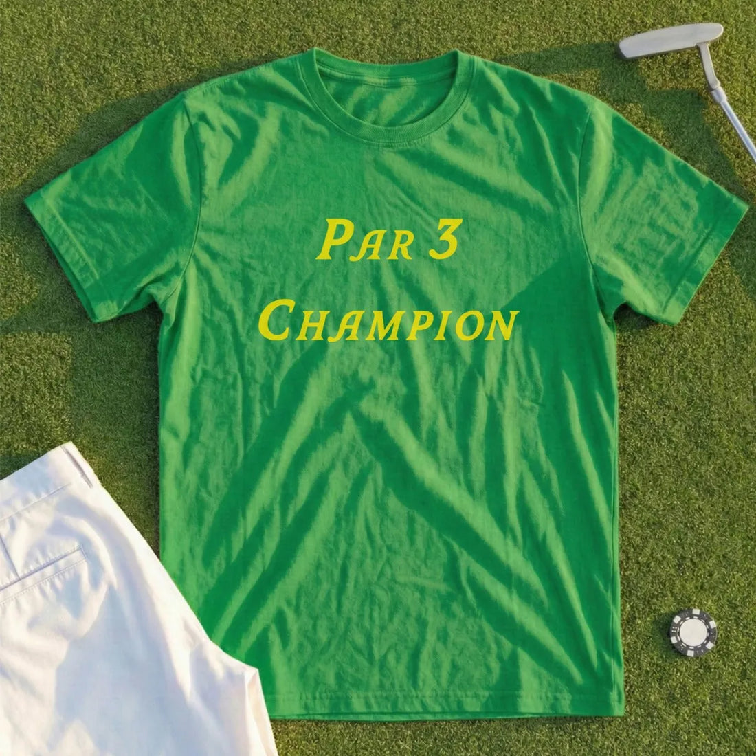 Par 3 Champion funny golf t-shirt from Shanked Right for watching the 2026 Tour Championship finale at East Lake