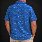 Golf Swing Bears Performance Print Polo worn, back view
