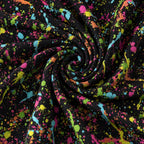 Electric Splatter Performance Print Polo, fabric and print close-up