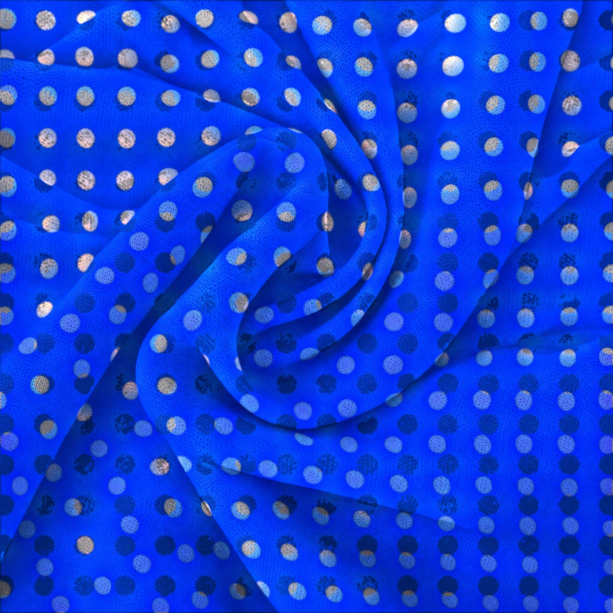 Blue Dot Fade Performance Print Polo, fabric and print close-up