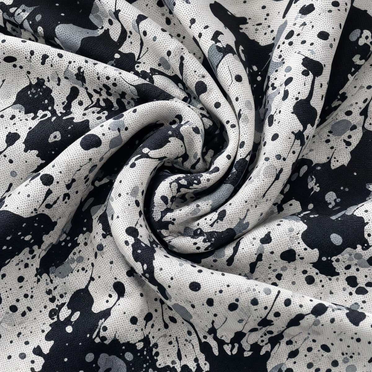 Ink Splatter Performance Print Polo, fabric and print close-up