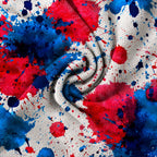 Patriot Splatter Performance Print Polo, fabric and print close-up