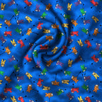 Golf Swing Bears Performance Print Polo, fabric and print close-up