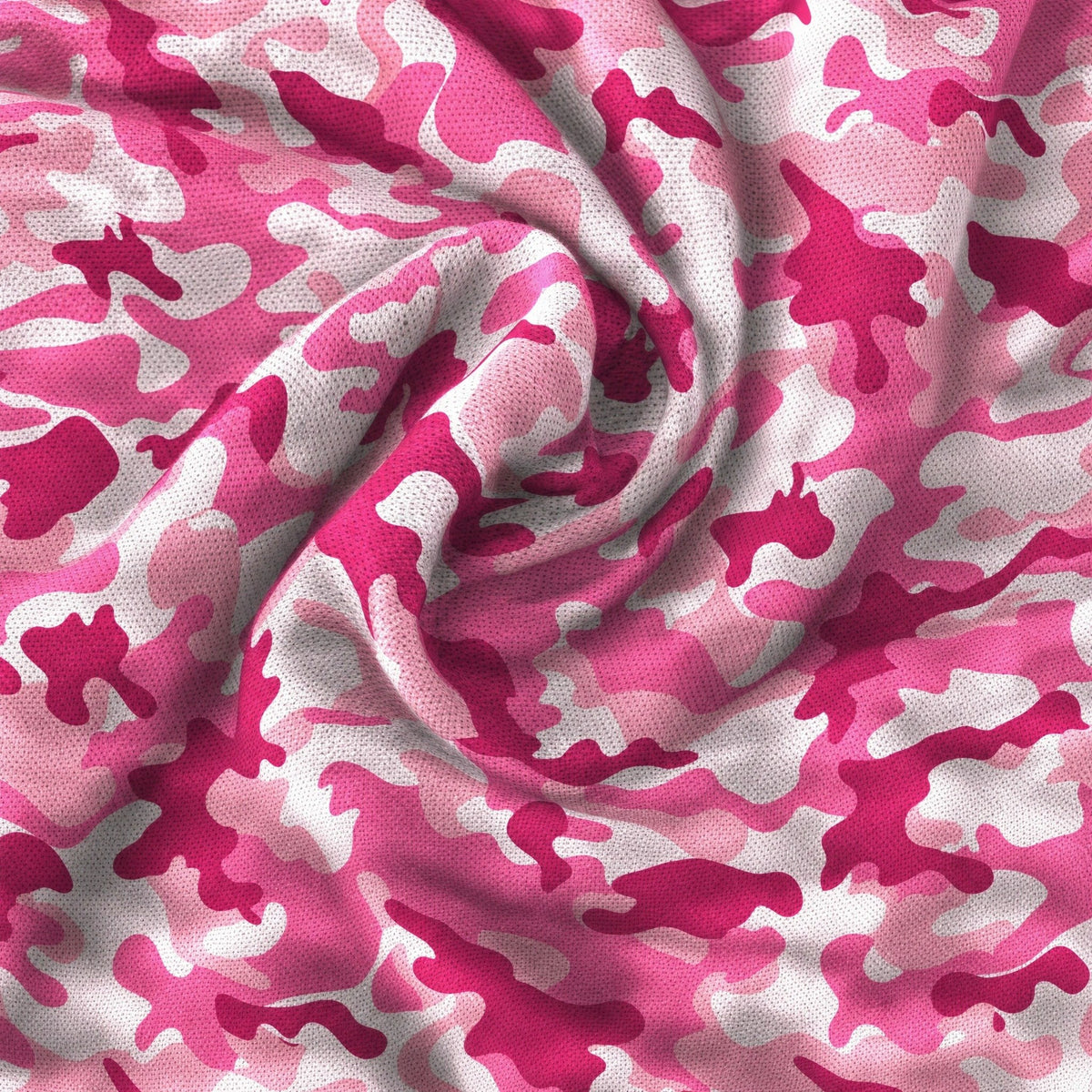 Pink Camo Performance Print Polo, fabric and print close-up