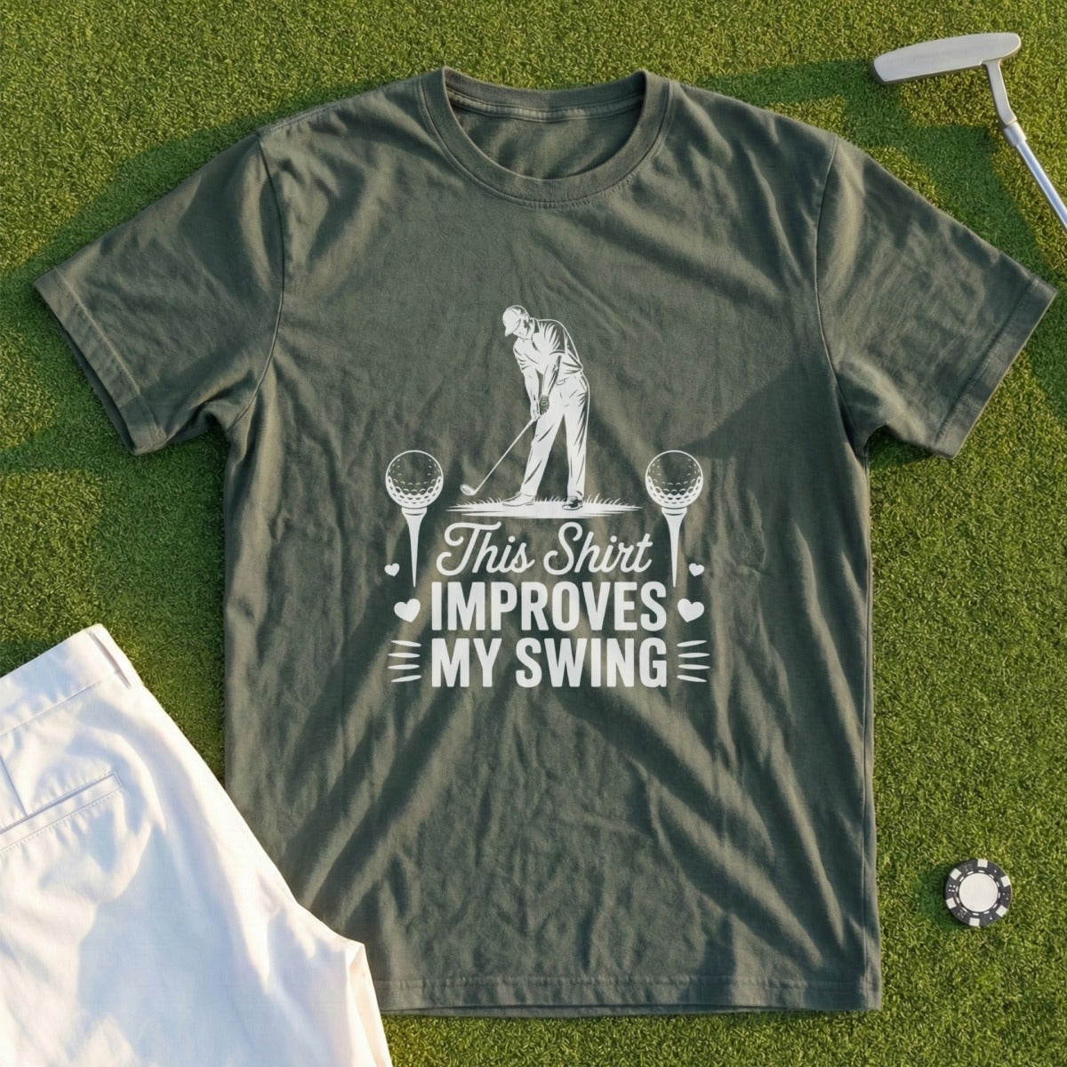 This Shirt Improves My Swing Golf T-Shirt