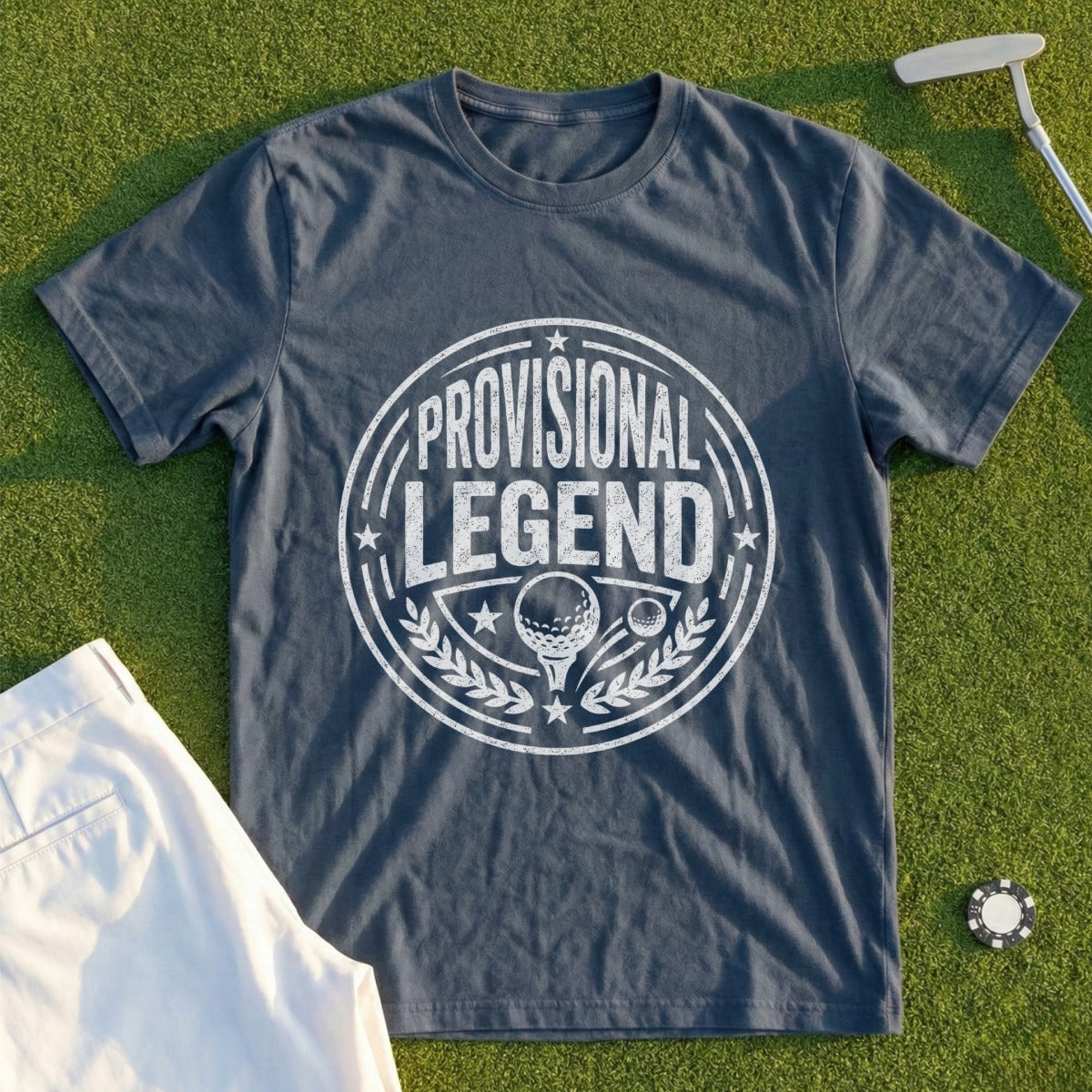 Provisional Legend Graphic Golf Themed T-Shirt