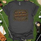 19th Hole Whiskey And Wedges Vintage Sign Tee