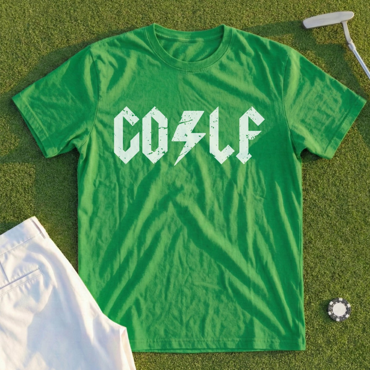 Green Golfer's Custom CO Bolt T-Shirt