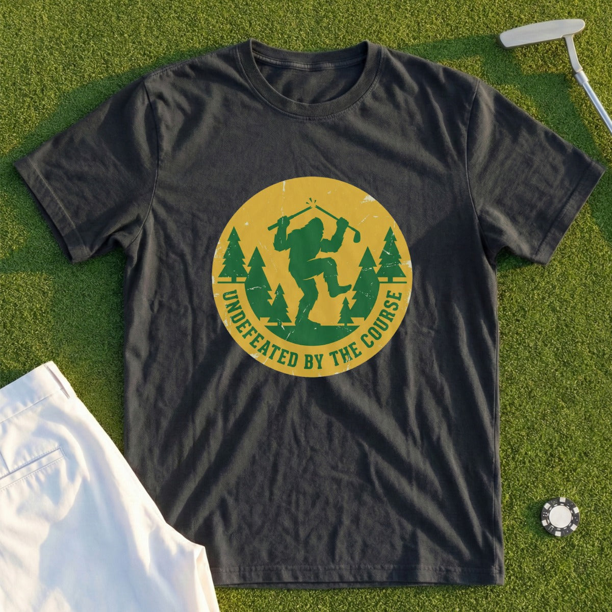 Undefeated By The Course Fun Golf T-Shirt