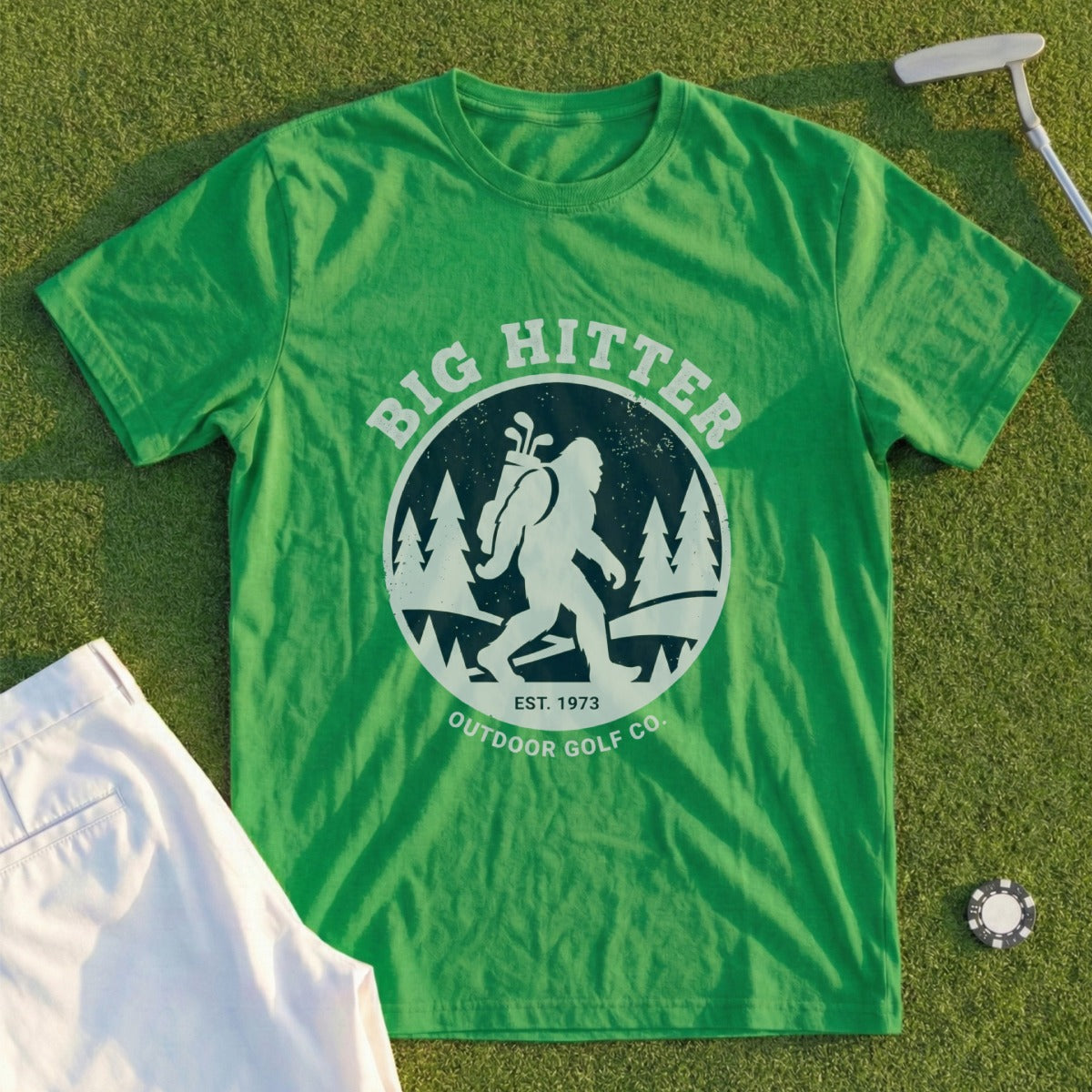 Big Hitter Outdoor Golf Co Est. 1973 Design T-Shirt