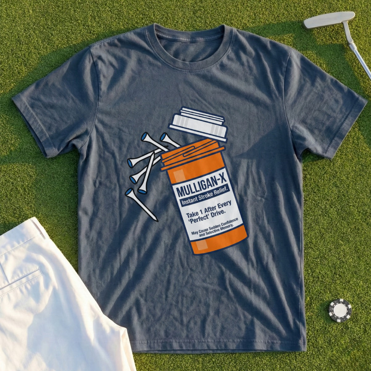 Mulligan-X Instant Stroke Relief Golf Humor T-Shirt