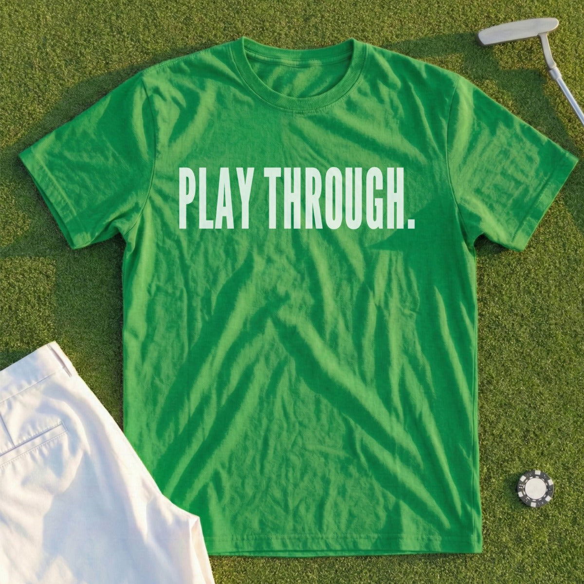 Play Through Statement Golfing T-Shirt for Enthusiasts