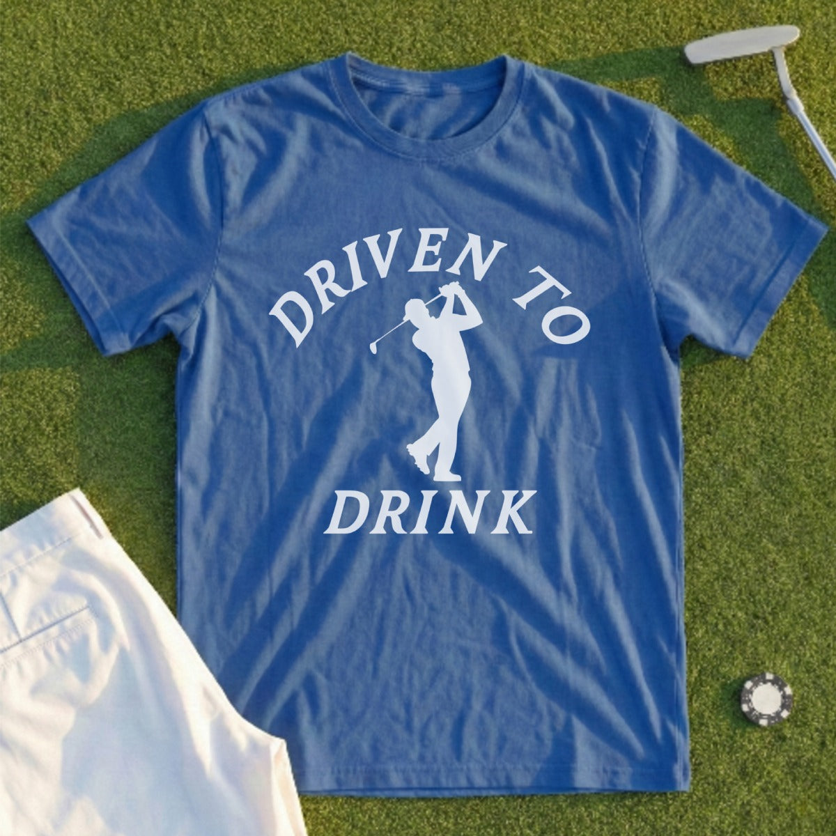 Driven To Drink Golf Humor Shirt for Enthusiasts