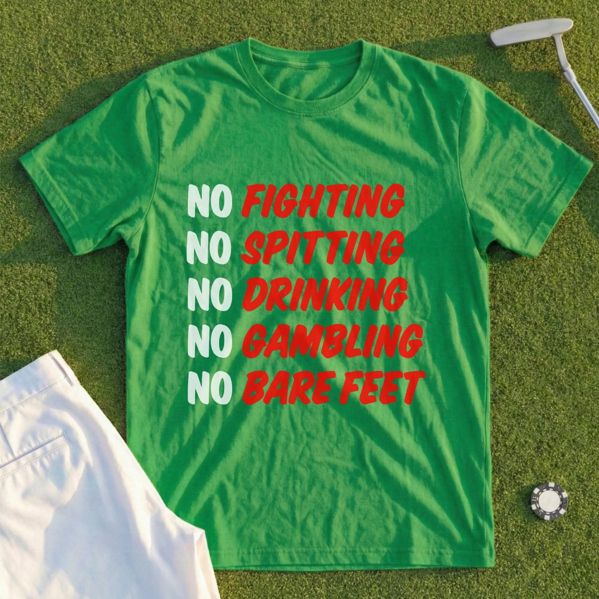 No Fighting No Spitting No Drinking No Gambling T-shirt
