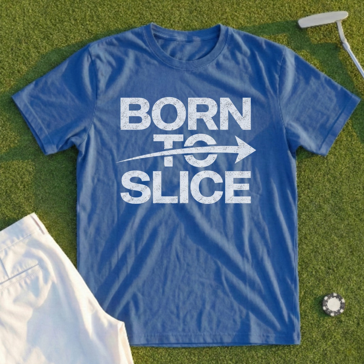Born to Slice Golf Themed T-Shirt for Enthusiasts