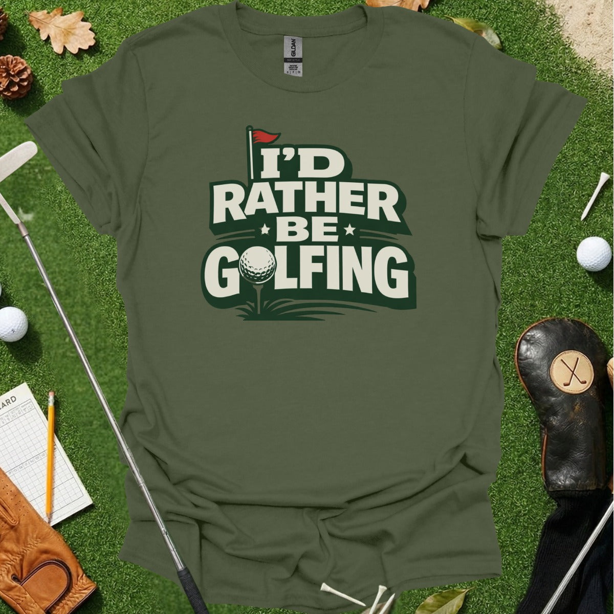 I'd Rather Be Golfing Graphic Tee for Golf Lovers
