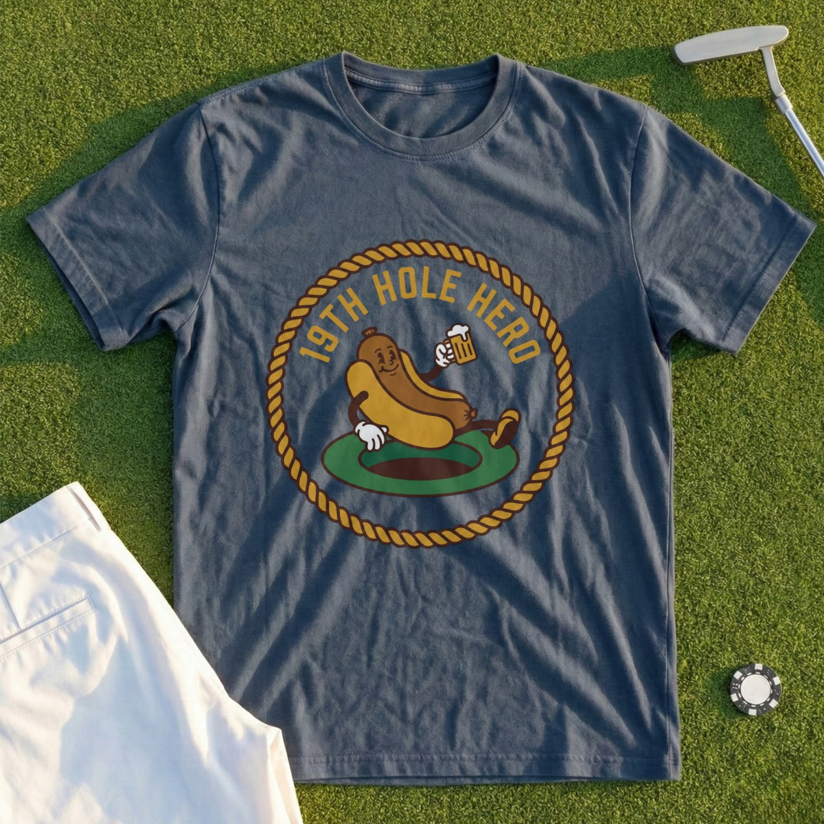 19th Hole Hero Funny Golf T-Shirt Perfect Gift Idea