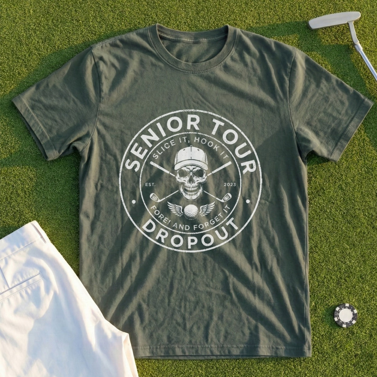 Senior Tour Dropout Slice It Hook It Golf T-Shirt