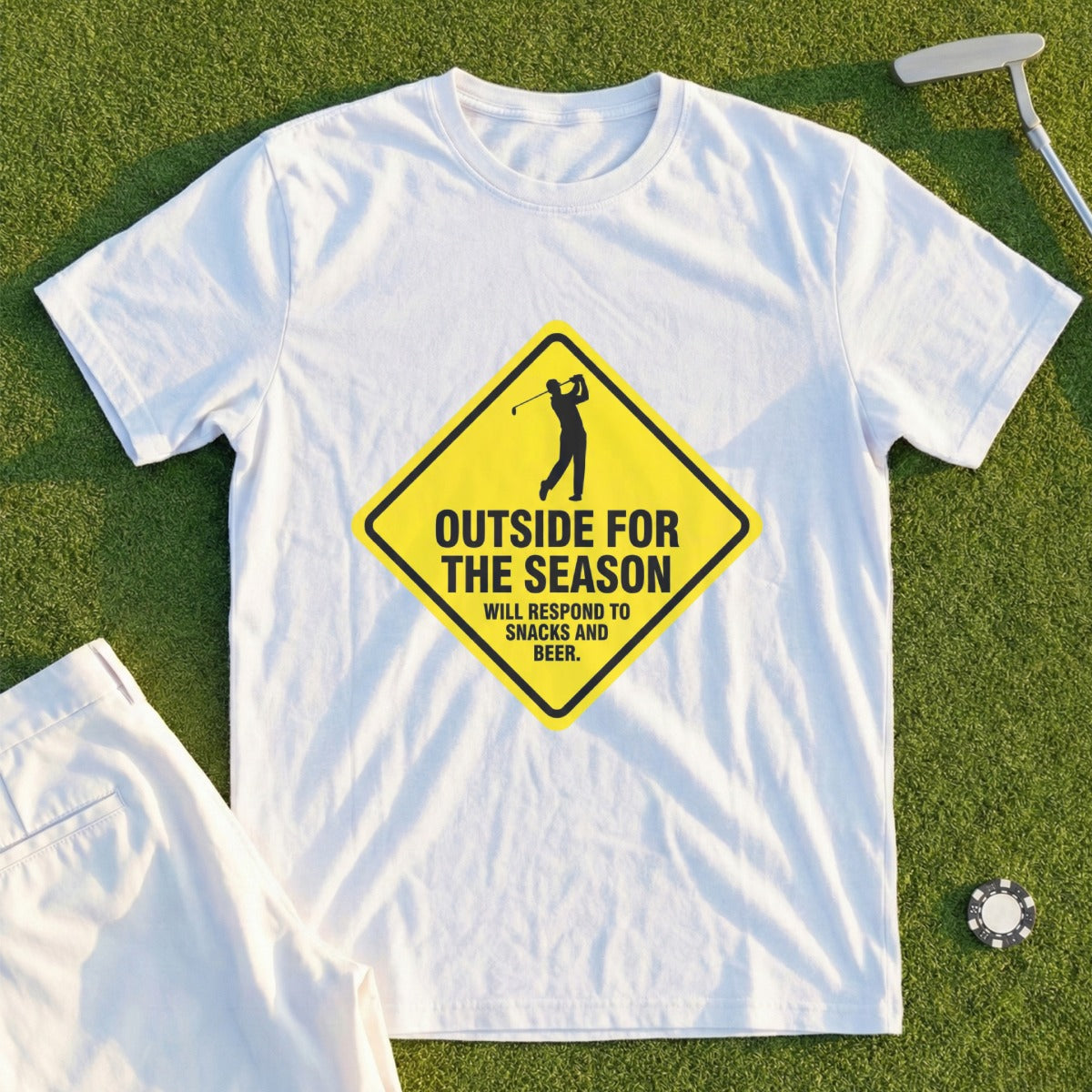 Outside For The Season Golf T-Shirt for Enthusiasts