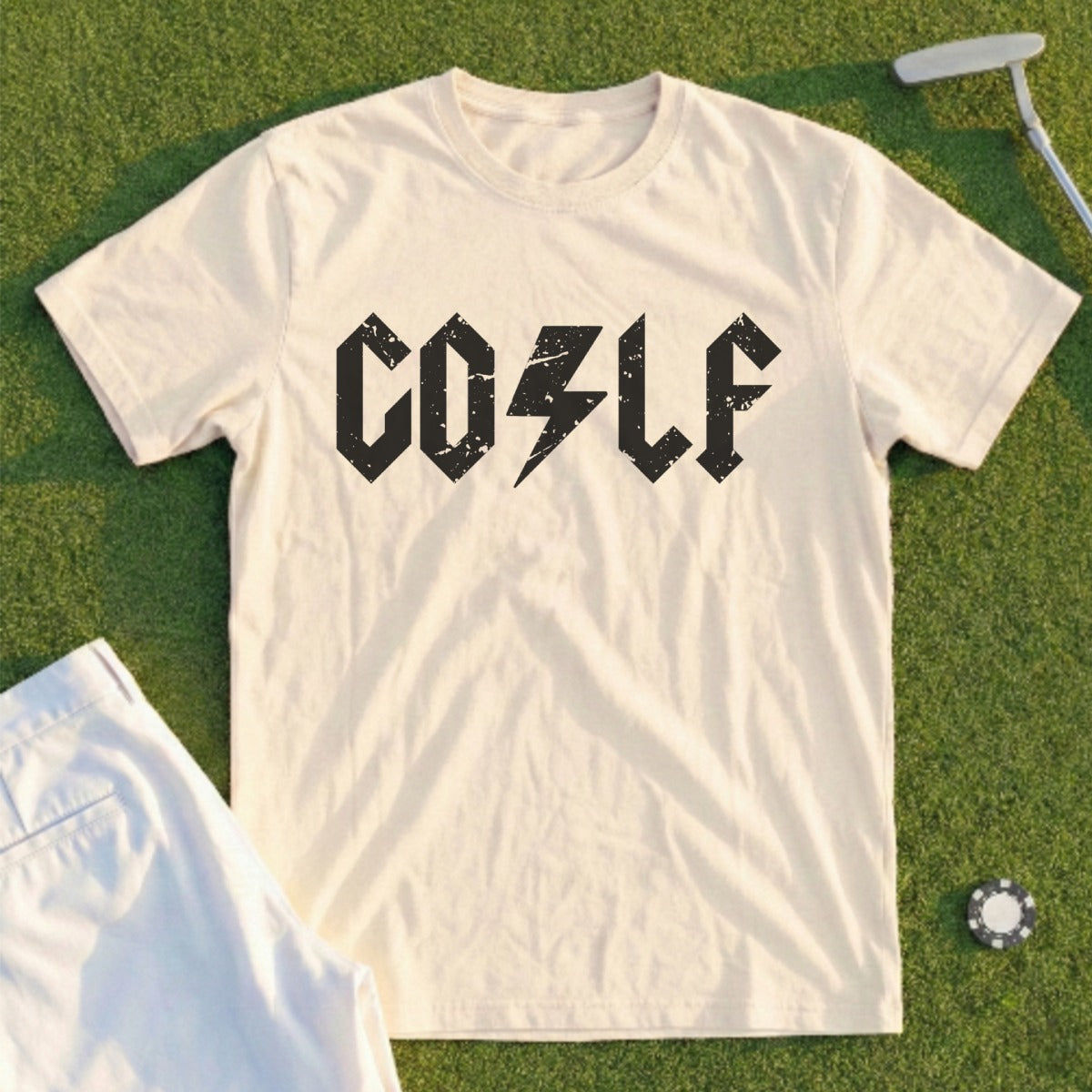 Unique COSLF Lightning Design Graphic Tee Shirt