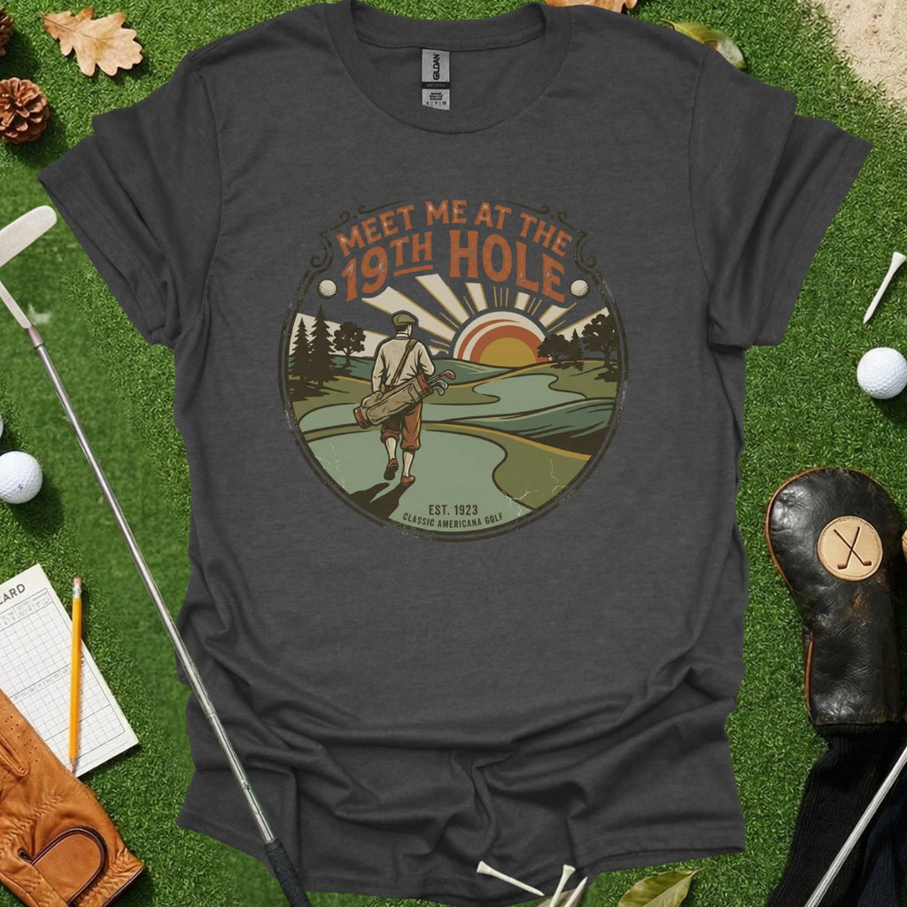 Meet Me At The 19th Hole Classic Americana Golf Shirt