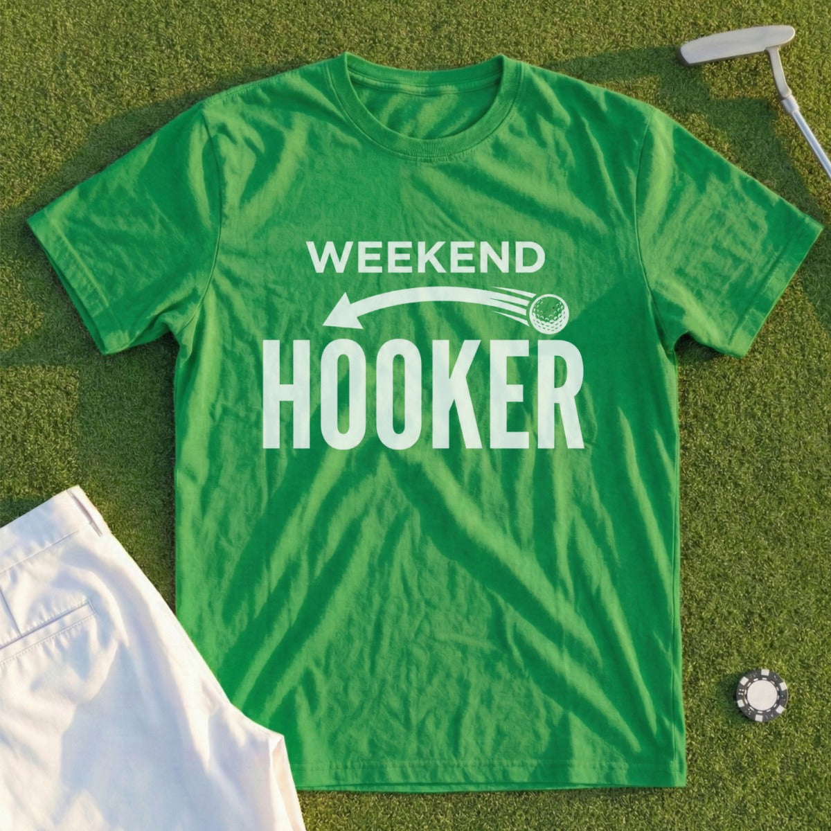 Weekend Hooker Fun Golf T-Shirt for Golf Enthusiasts
