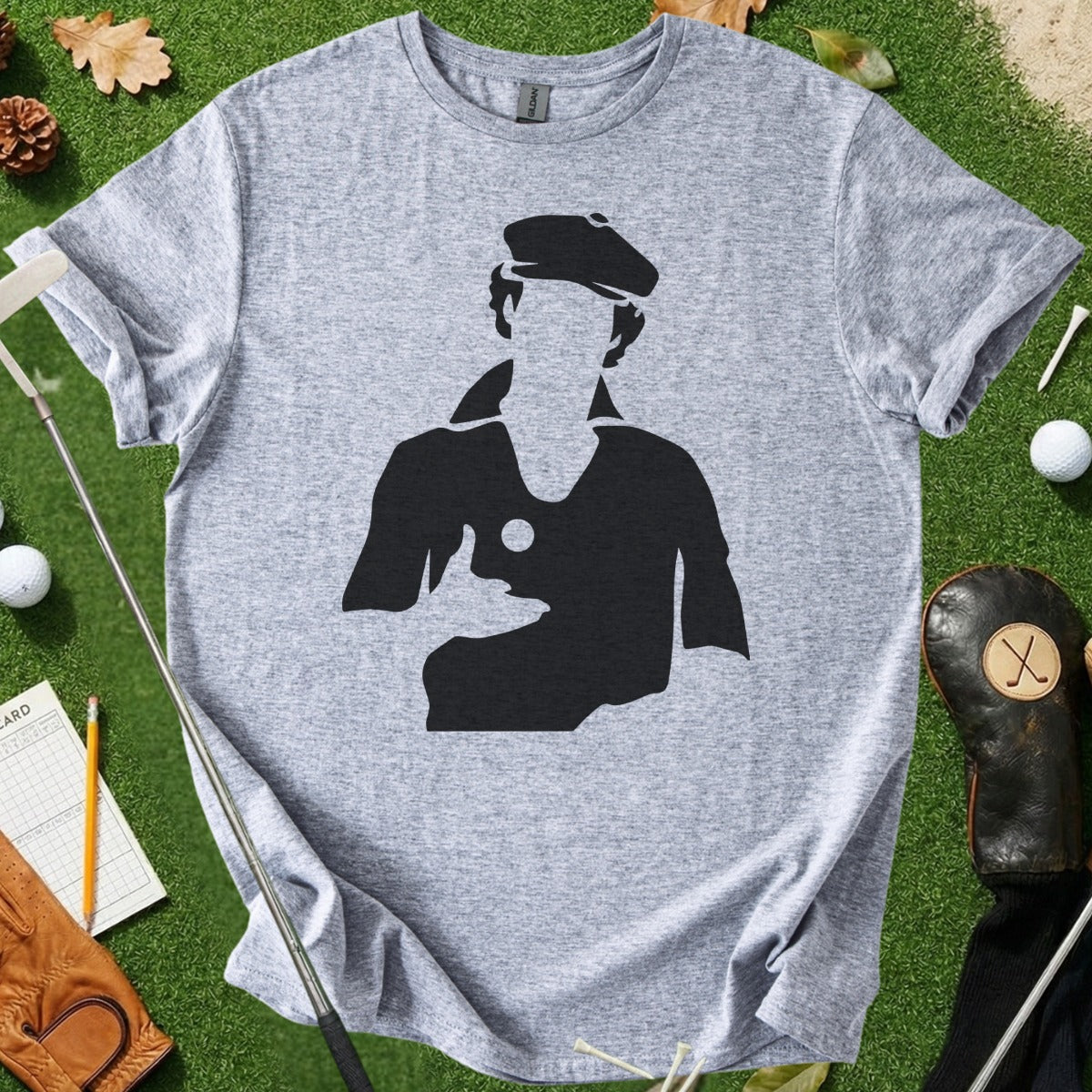 Retro Golf Player Graphic Tee for Sports Fans