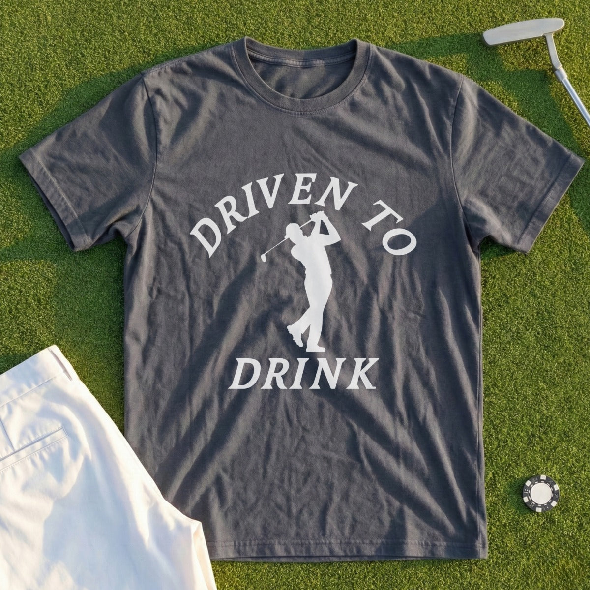 Driven to Drink Golf T-Shirt Casual Apparel