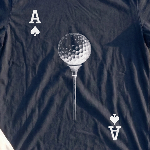 Ace Tee, print close-up on Navy