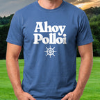 Ahoy Polloi Tee worn on the golf course, Royal