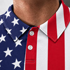 American Flag Performance Print Polo