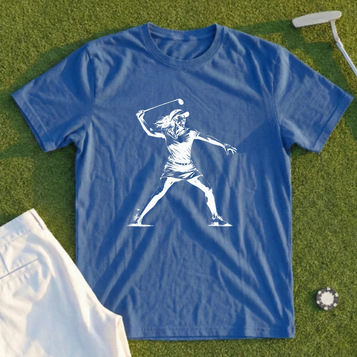 Angry Female Golfer Tee