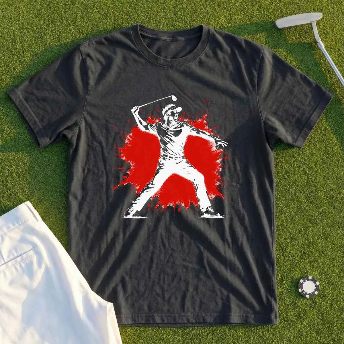 Angry Golfer Color Splash Tee