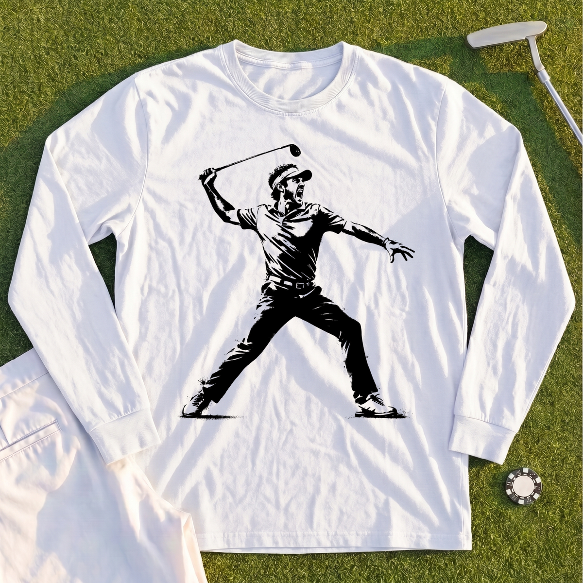 Angry Golfer Long Sleeve Tee