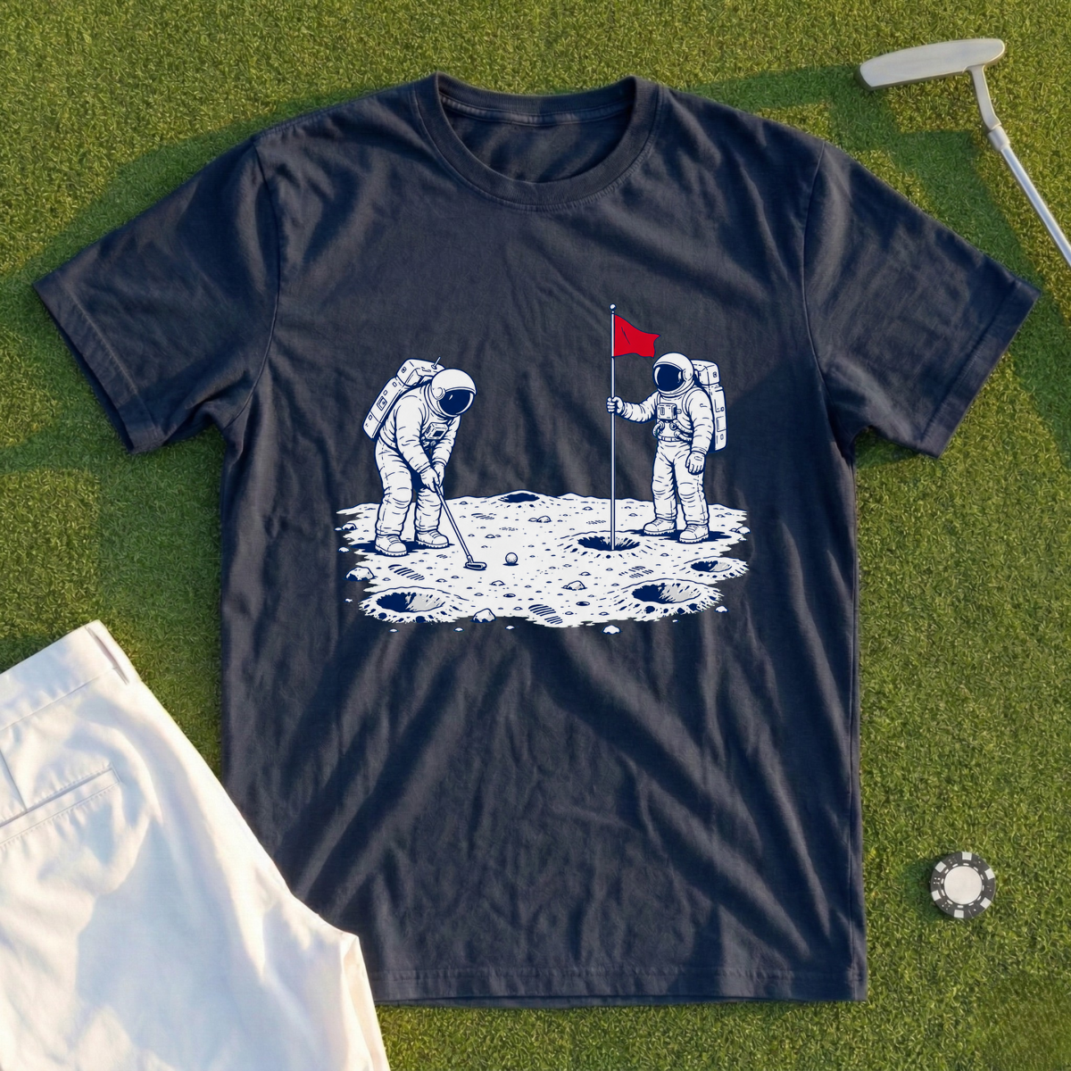 Apollo 14 Tending The Flag Tee