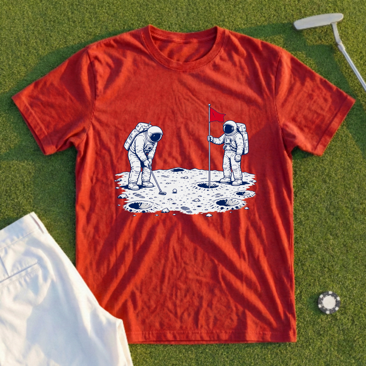 Apollo 14 Tending The Flag Tee