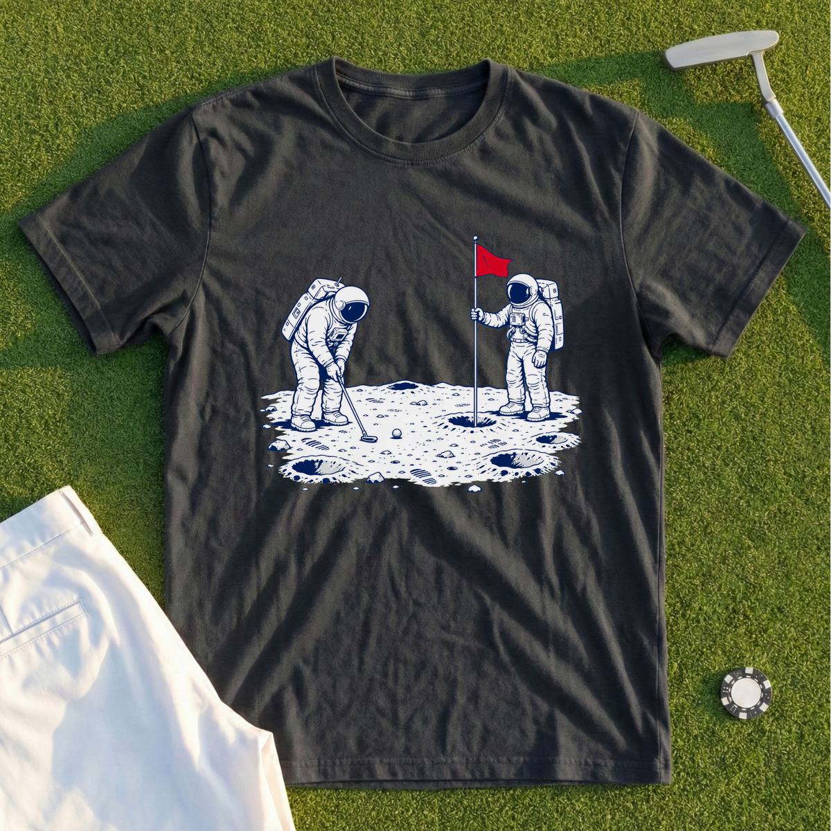 Apollo 14 Tending The Flag Tee