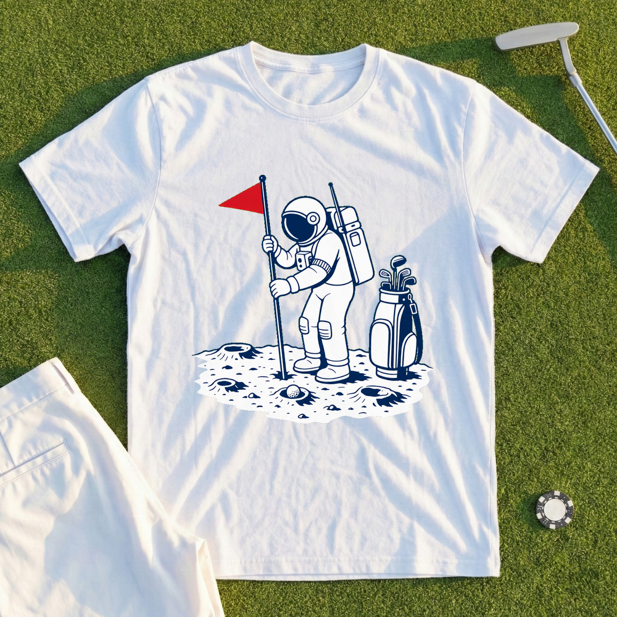 Astronaut Golfer Tee