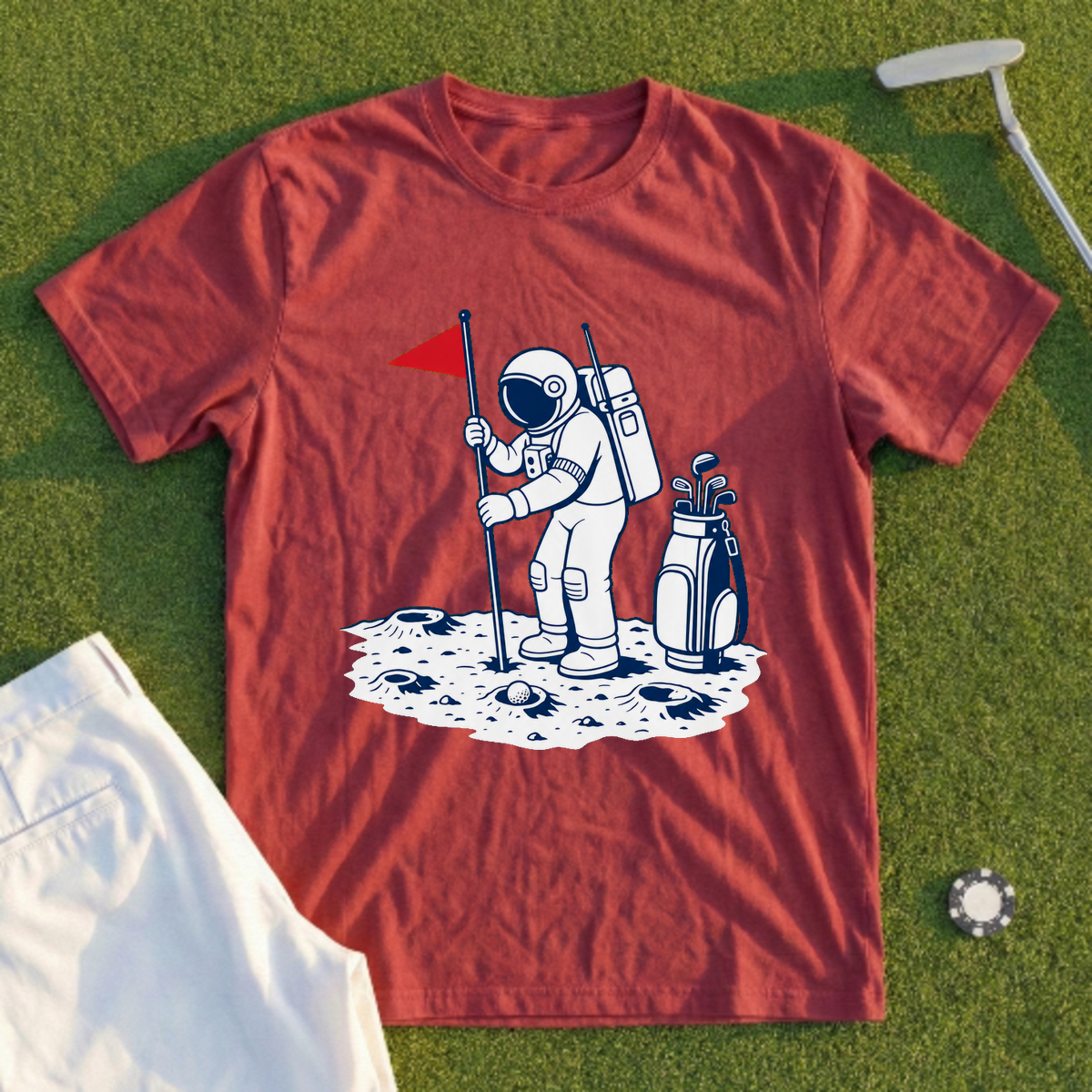 Astronaut Golfer Tee
