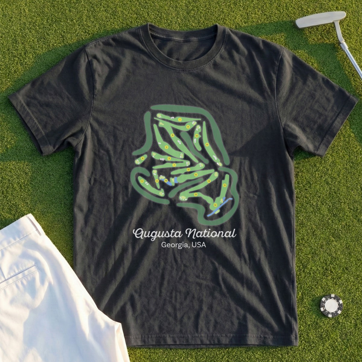 Augusta National Course Map Tee