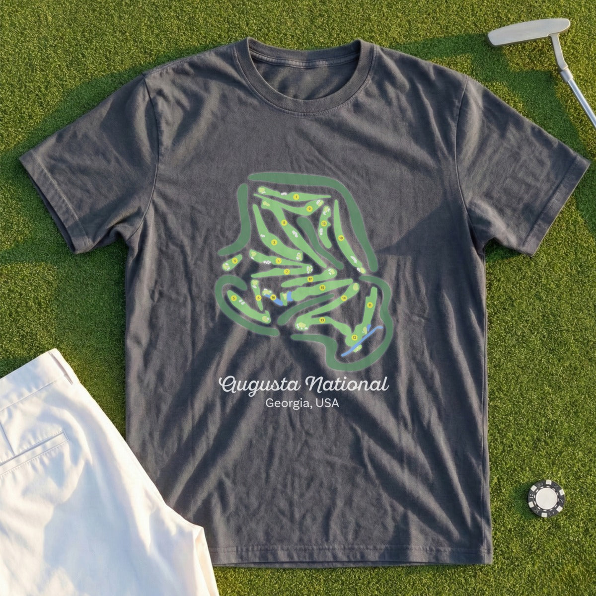 Augusta National Course Map Tee