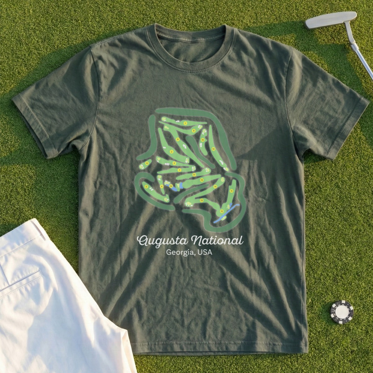 Augusta National Course Map Tee