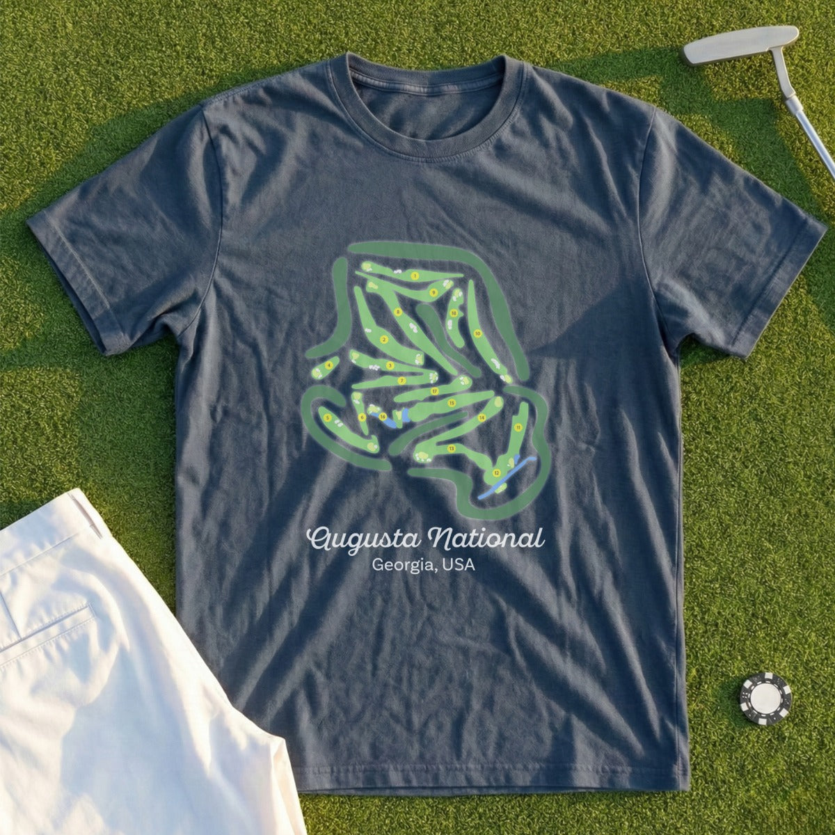 Augusta National Course Map Tee