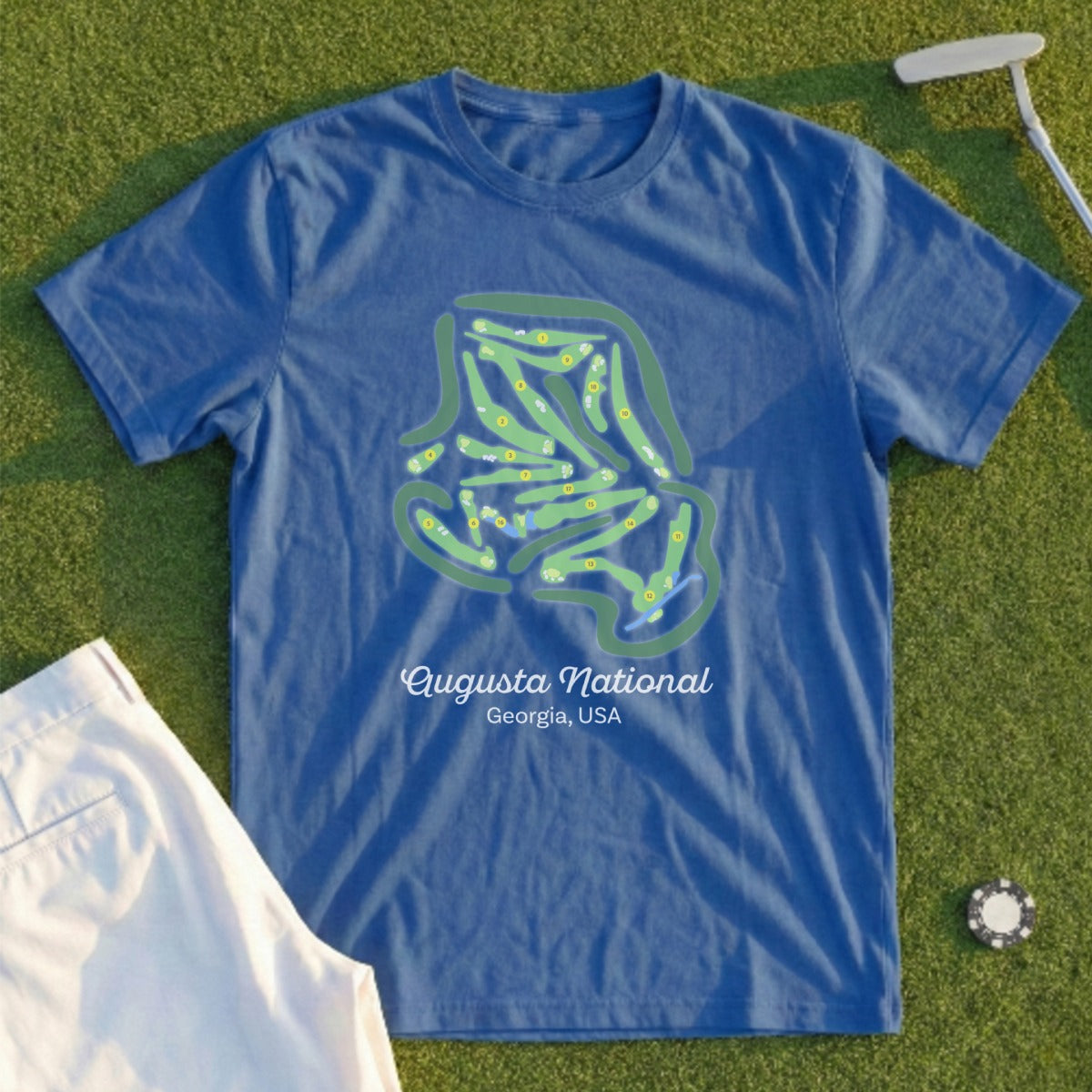 Augusta National Course Map Tee