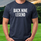 BACK NINE LEGEND Tee worn on the golf course, Navy