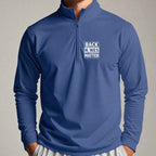 Back Nines Matter Quarter Zip worn