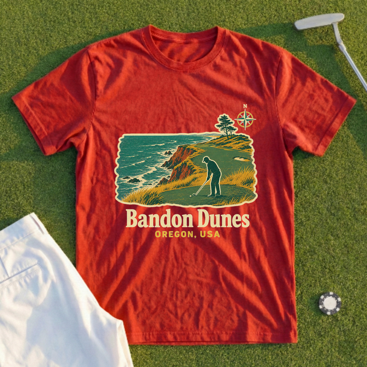 Bandon Dunes, Coastal Travel Poster Tee