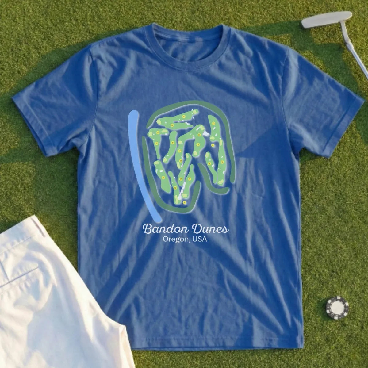Bandon Dunes Course Map Tee