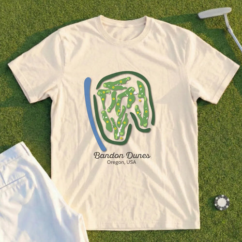 Bandon Dunes Course Map Tee