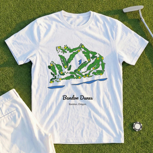 Bandon Dunes Course Map Tee